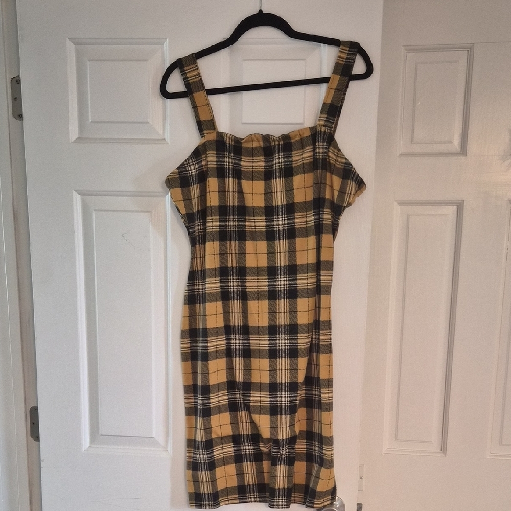 Plaid Sleeveless Dress